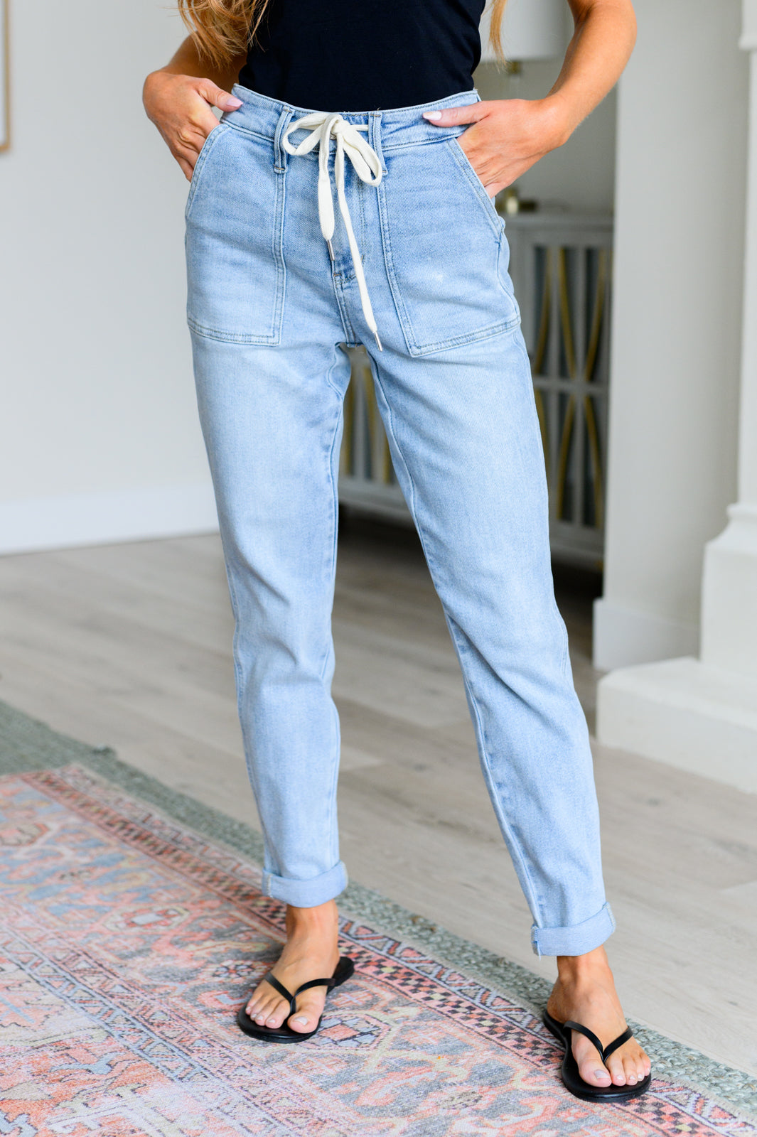 Cooper Vintage Denim Joggers | Judy Blue