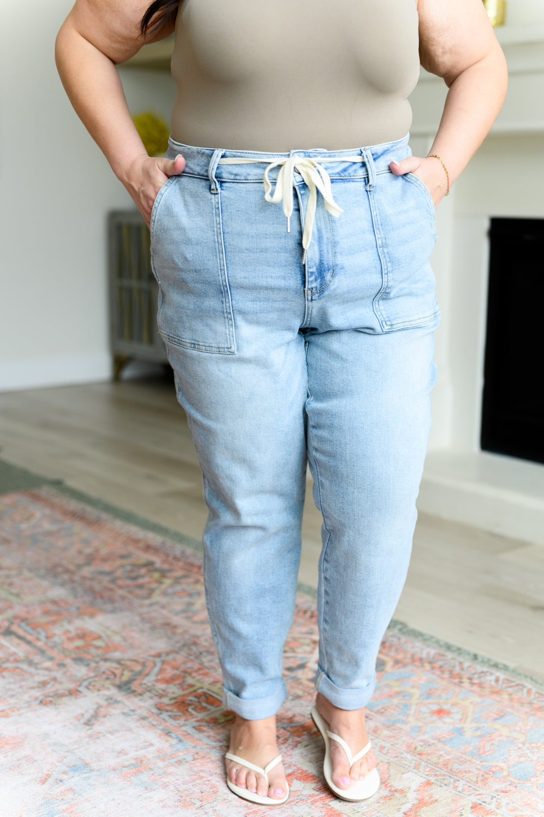 Cooper Vintage Denim Joggers | Judy Blue