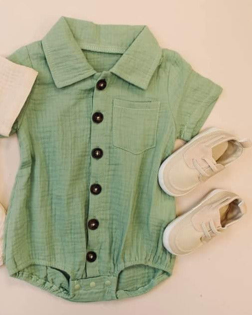 Handsome Man Linen Romper