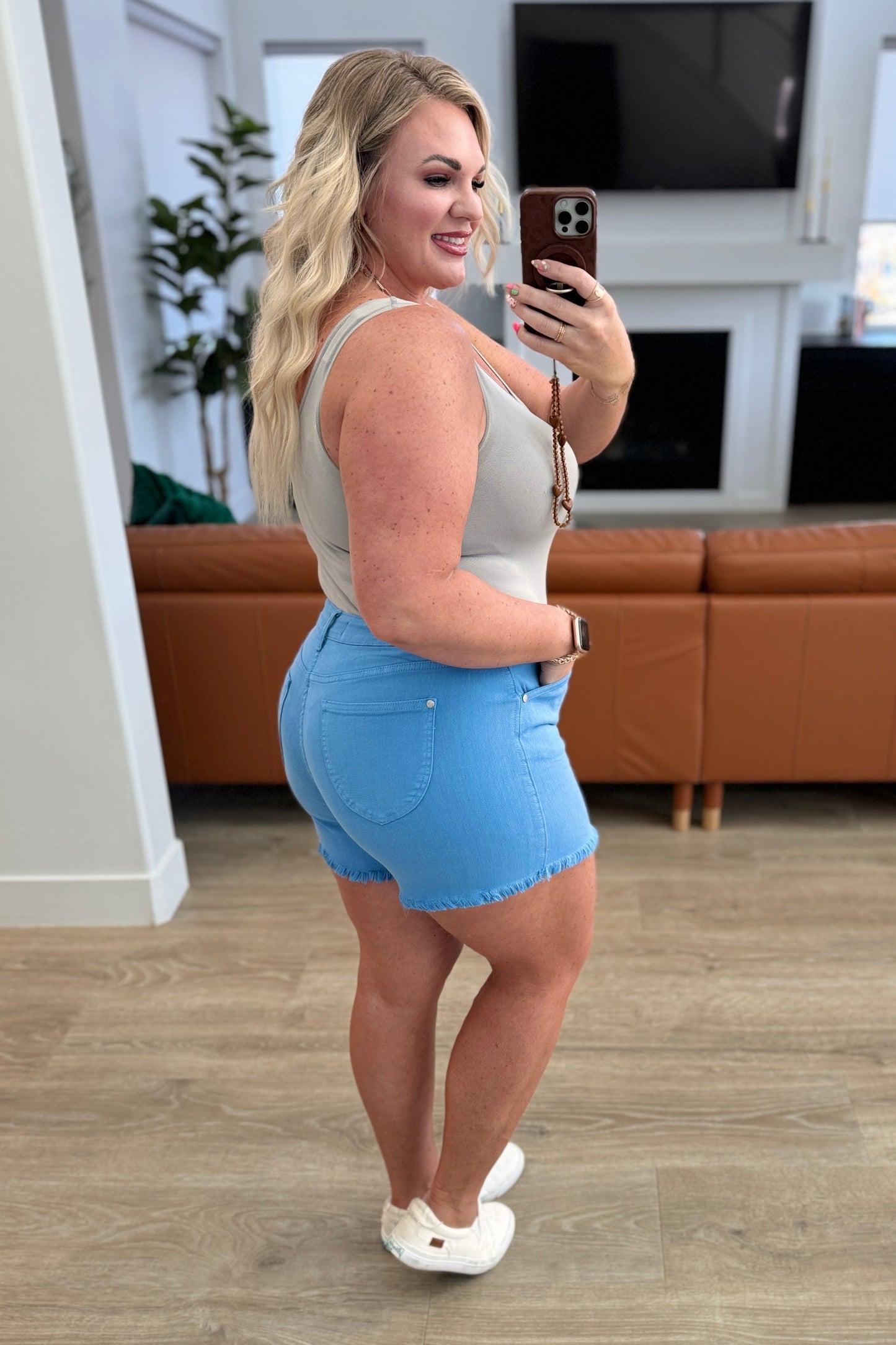 Celeste Blue Skies Cutoff Shorts | Judy Blue