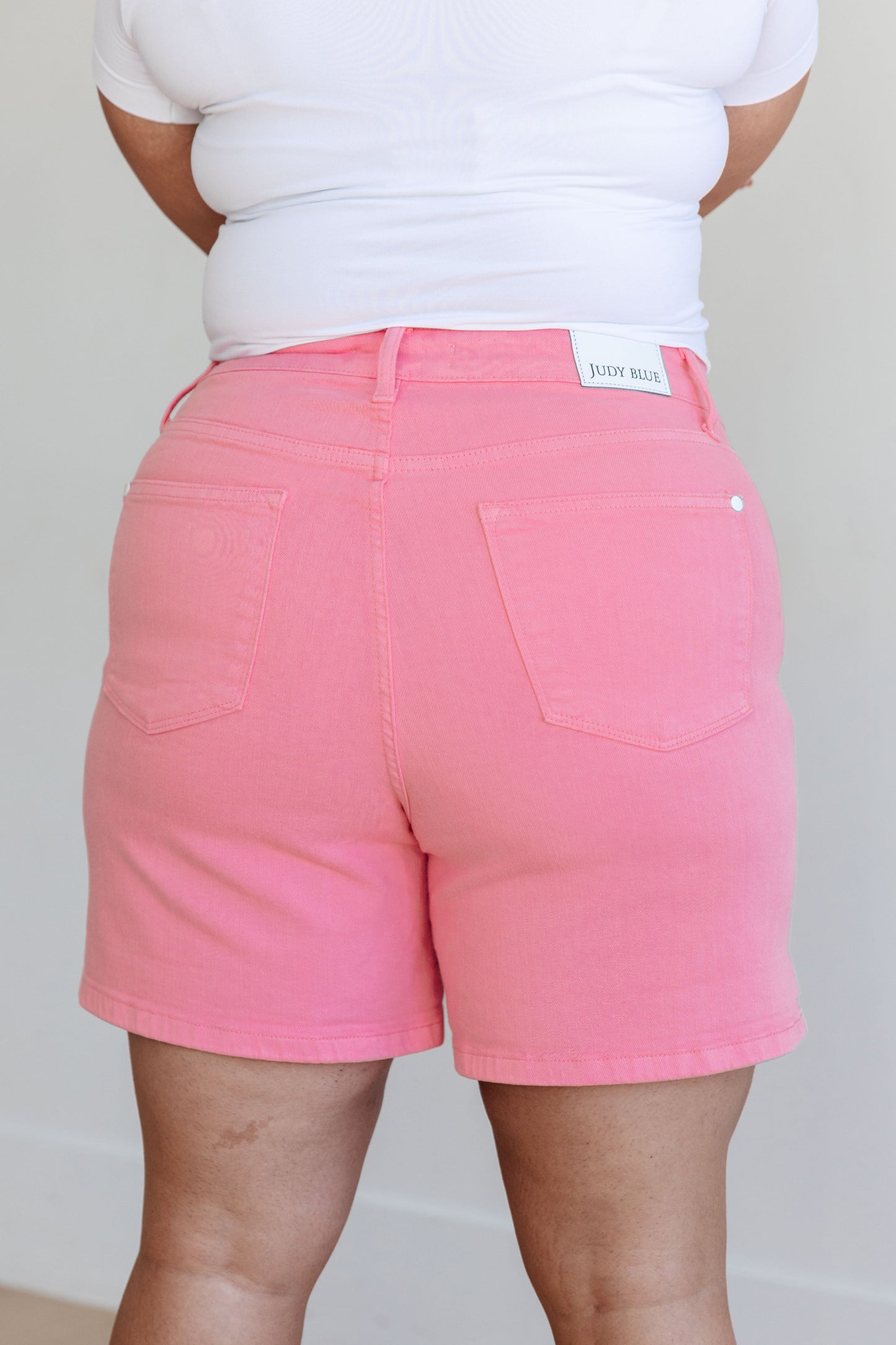 Pink Taffy Cuffed Shorts | Judy Blue