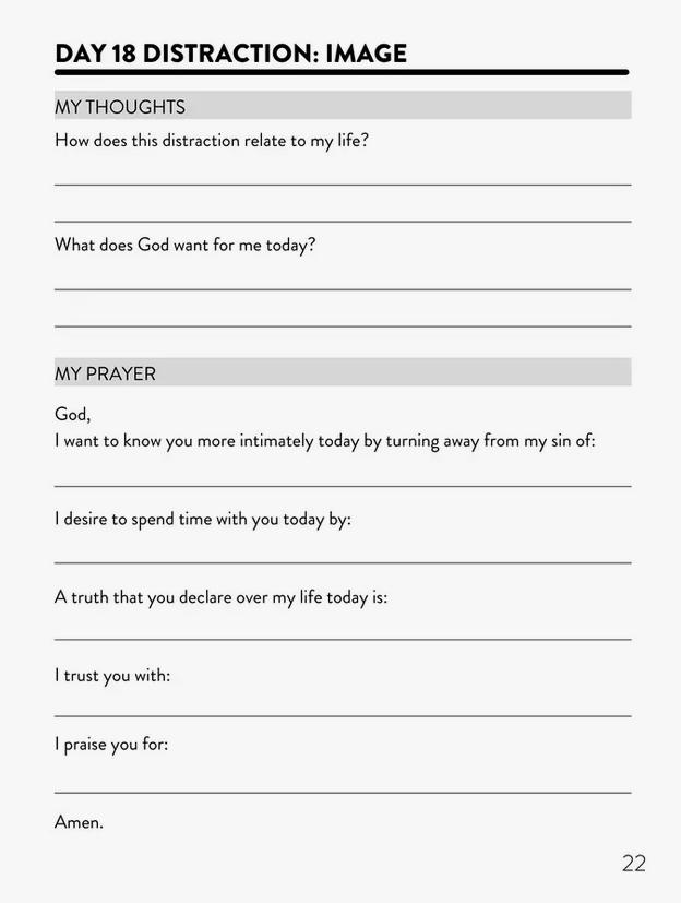 Distracted: 40 Days to know God More and Live Freed