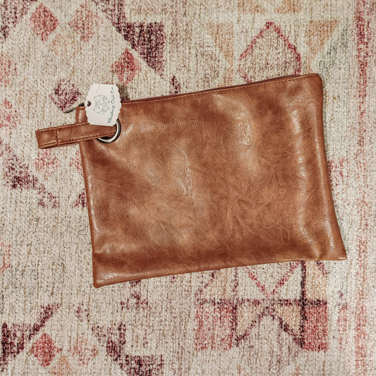Brown Oversized Clutch