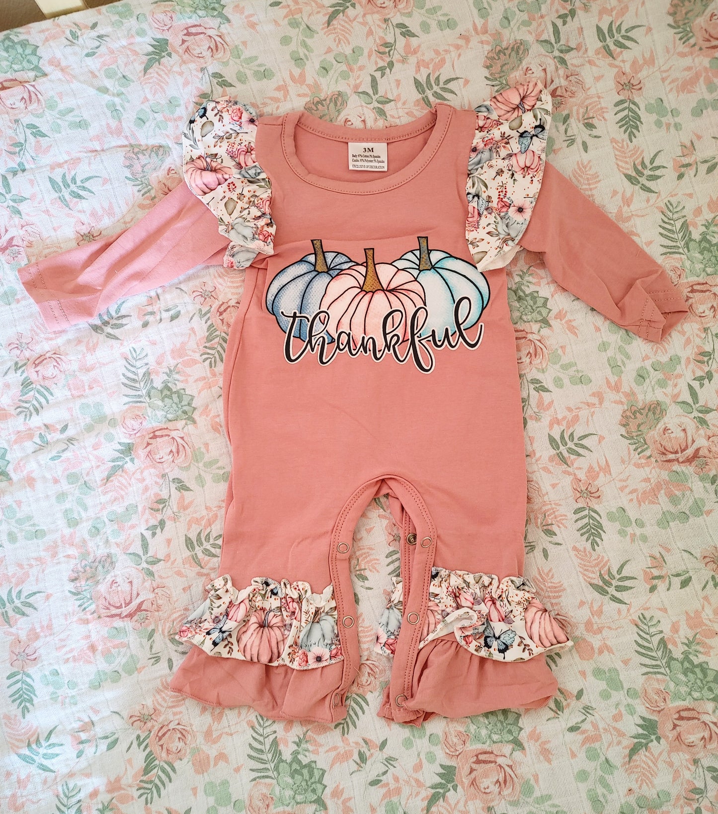 Girl's Thankful Romper