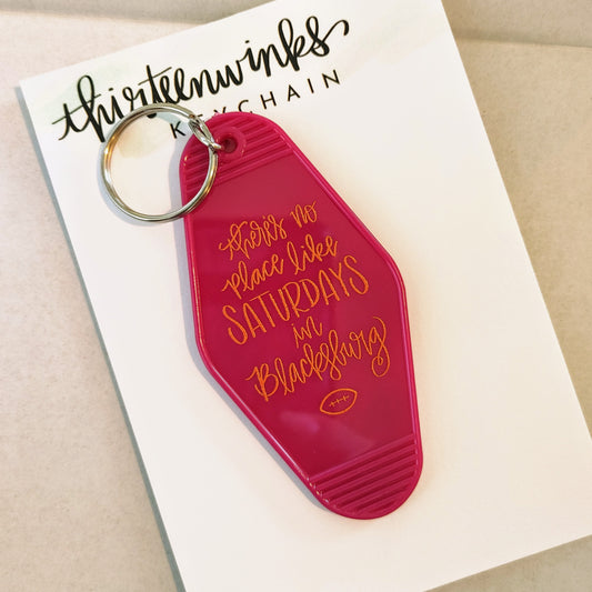 Saturdays in Blacksburg Keychain