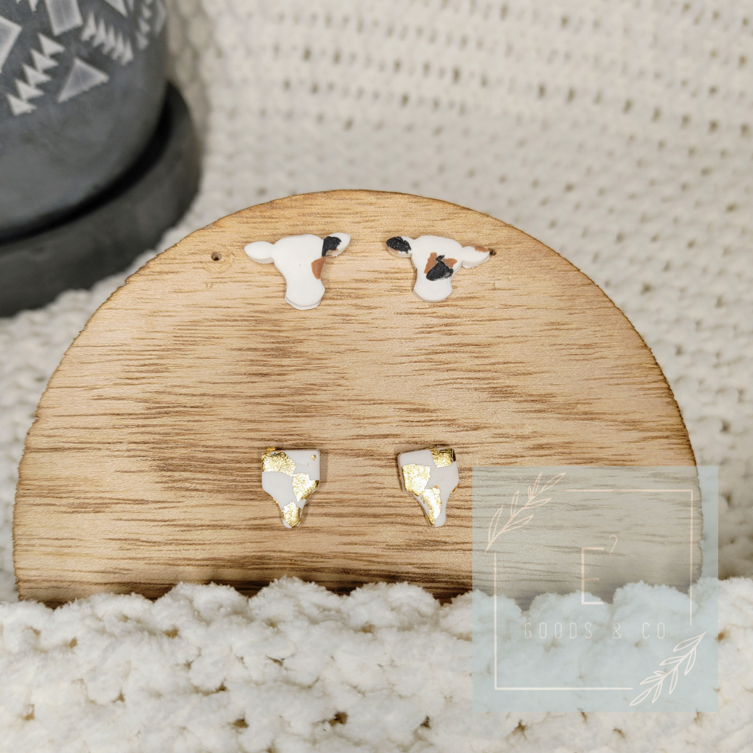 Taggin Cattle Handmade Clay Earrings