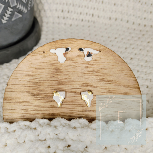 Taggin Cattle Handmade Clay Earrings