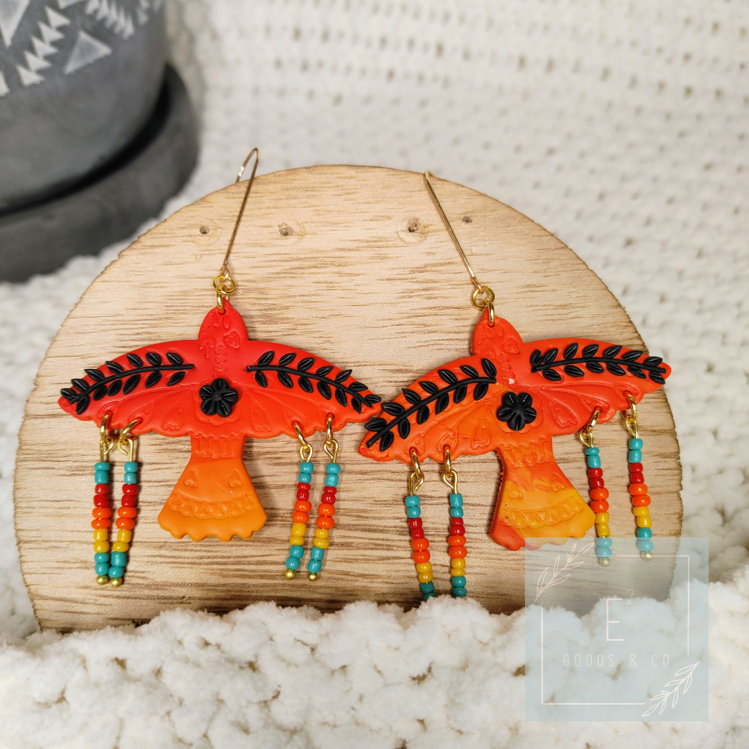 The Phoenix Handmade Clay Earrings