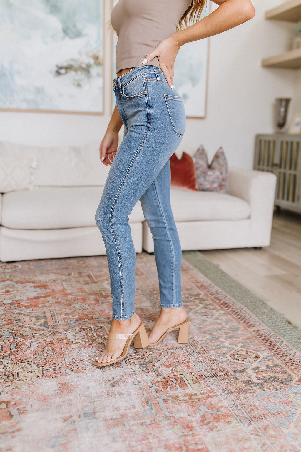 Betsy Shield Pocket Skinny Jeans