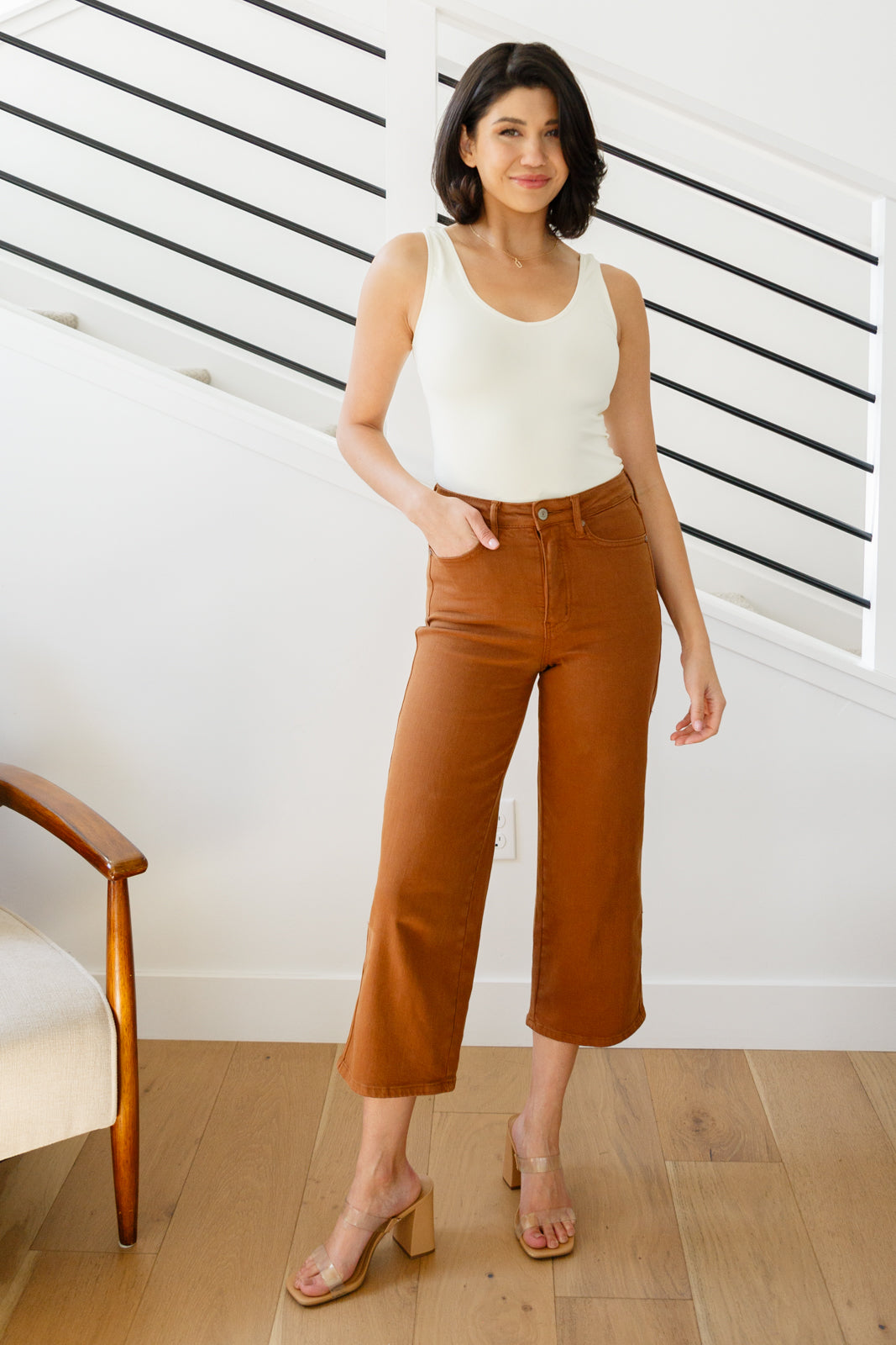 Judy Blue Caramel Apple Cropped Jeans