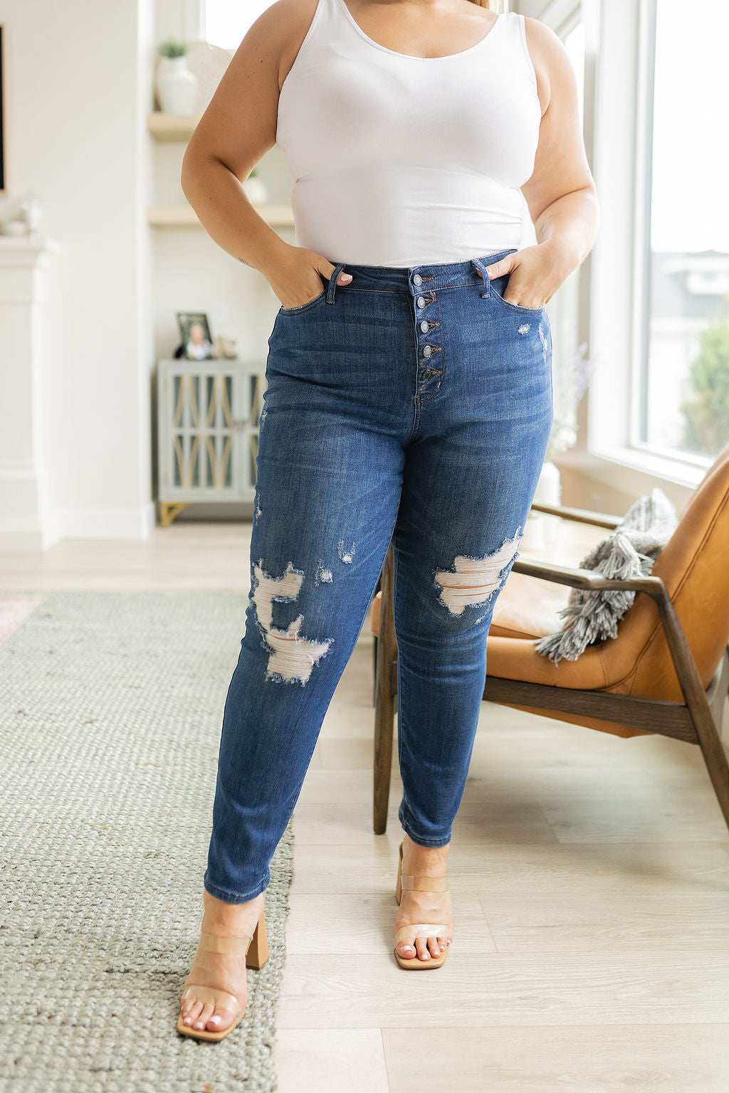 Colt High Rise Distressed Boyfriend Jeans