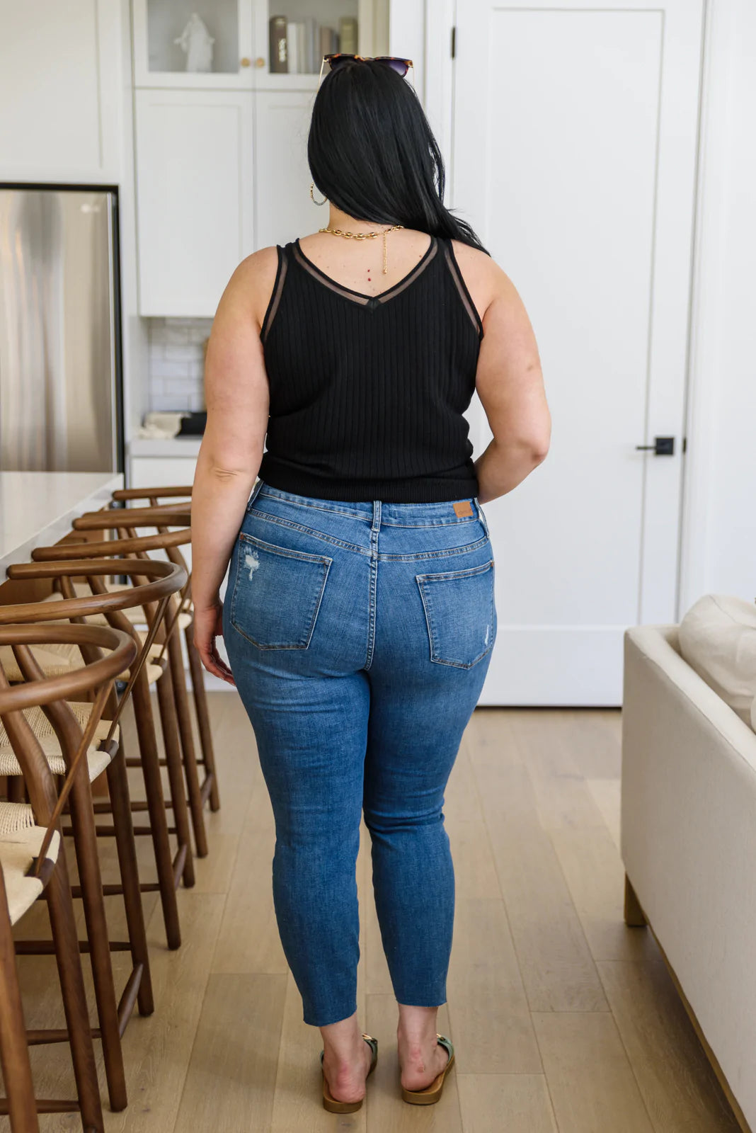 Making Wishes Embroidered Skinny Jeans