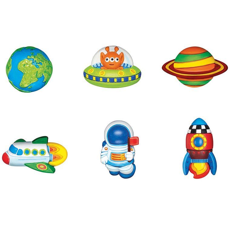 4M Glow-in-The-Dark Mould & Paint Space Figures