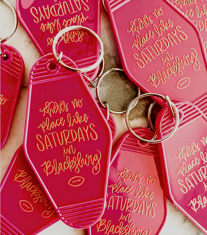 Saturdays in Blacksburg Keychain