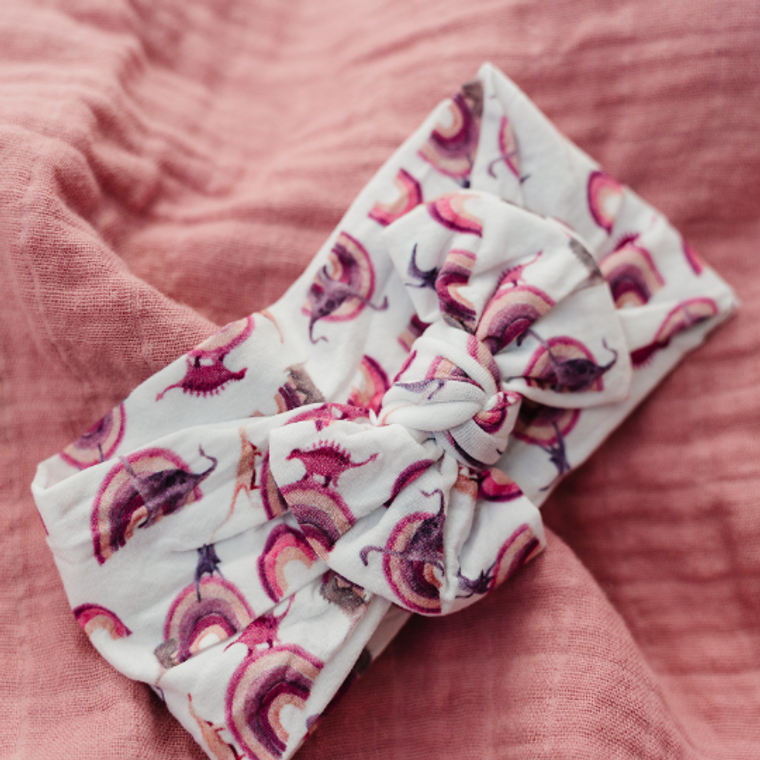 Dinos And Rainbows Nylon Headband