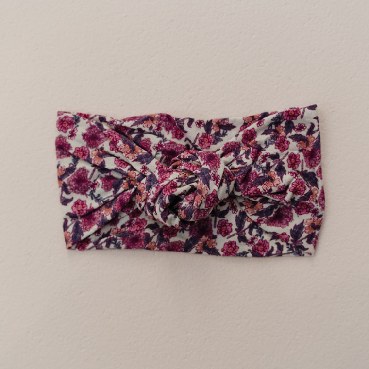 Knotted Vintage Floral Nylon Headband