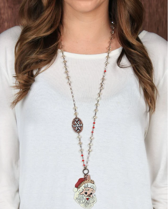 Copper Classic Santa Claus Necklace