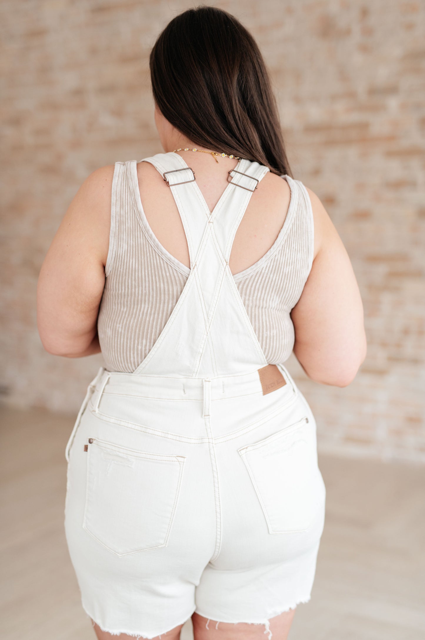 Ecru for You Shortalls | Judy Blue