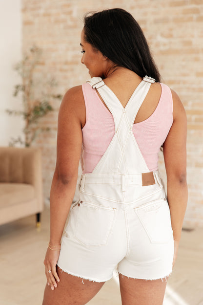 Ecru for You Shortalls | Judy Blue