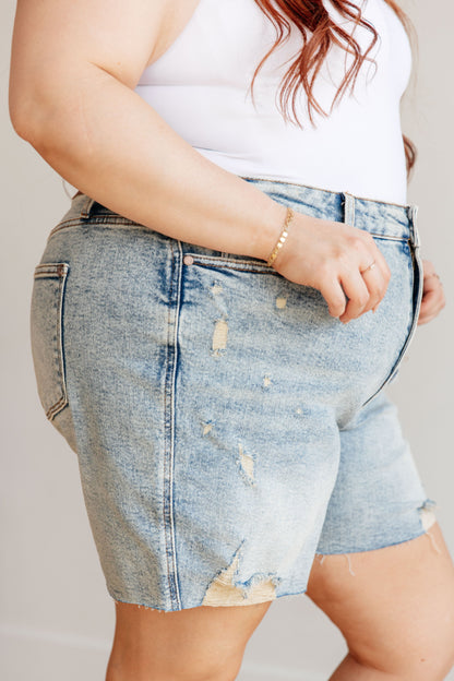 Cindy Distressed Boyfriend Shorts | Judy Blue