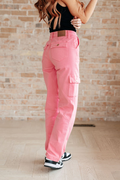 Pink Ladies Cargo Jeans | Judy Blue