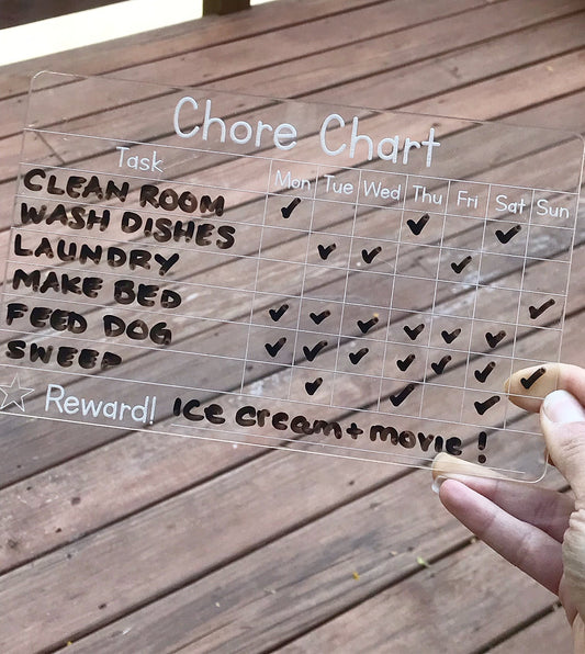 Acrylic Chore Chart
