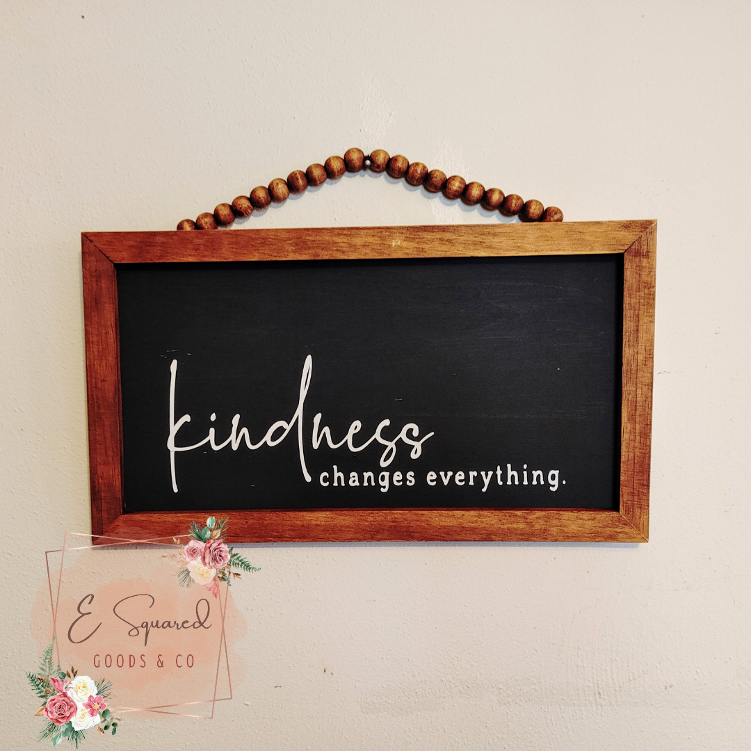 Kindness Hand Painted Plaque