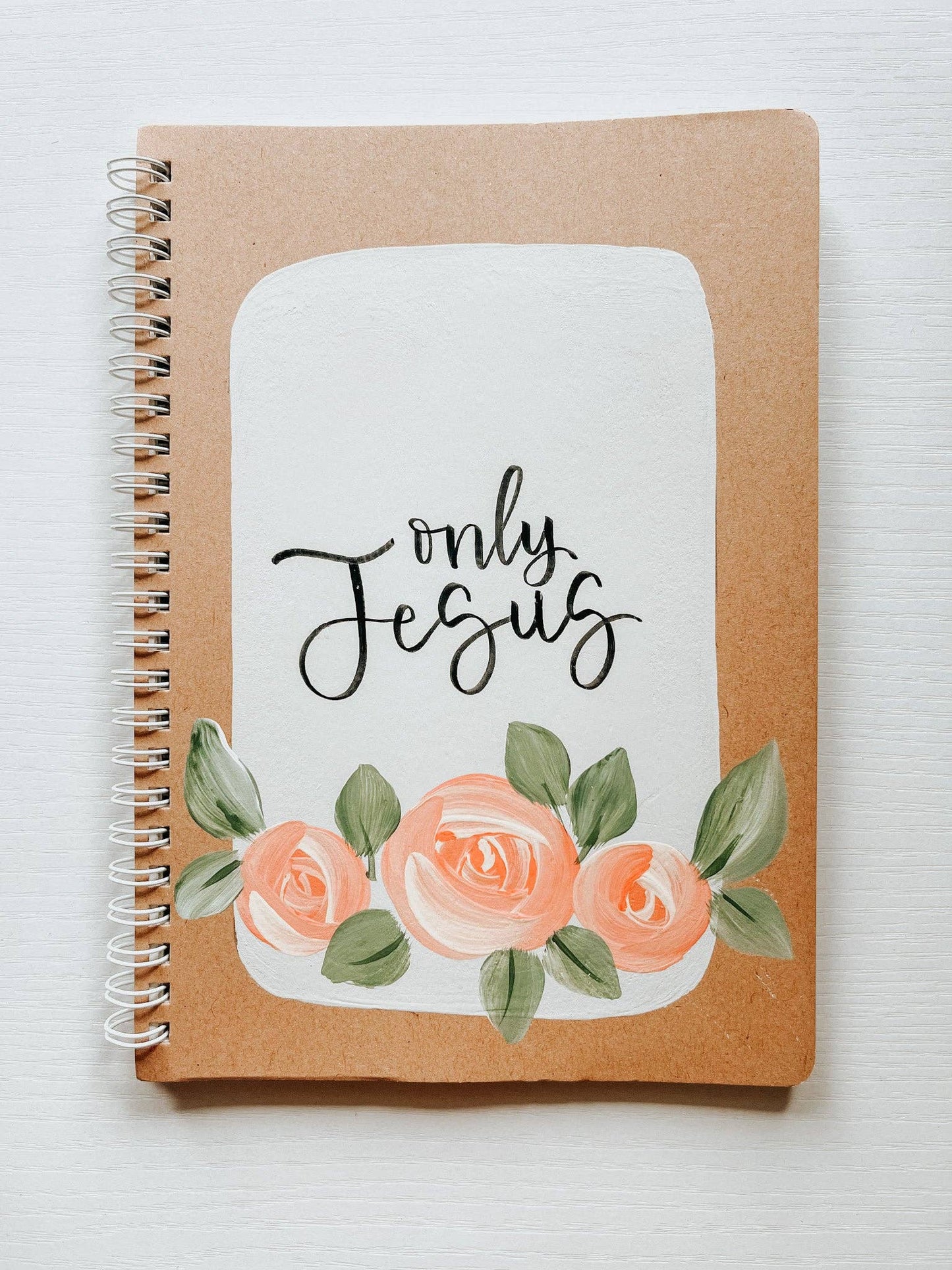 Only Jesus Hand-Painted Spiral Bound Journal
