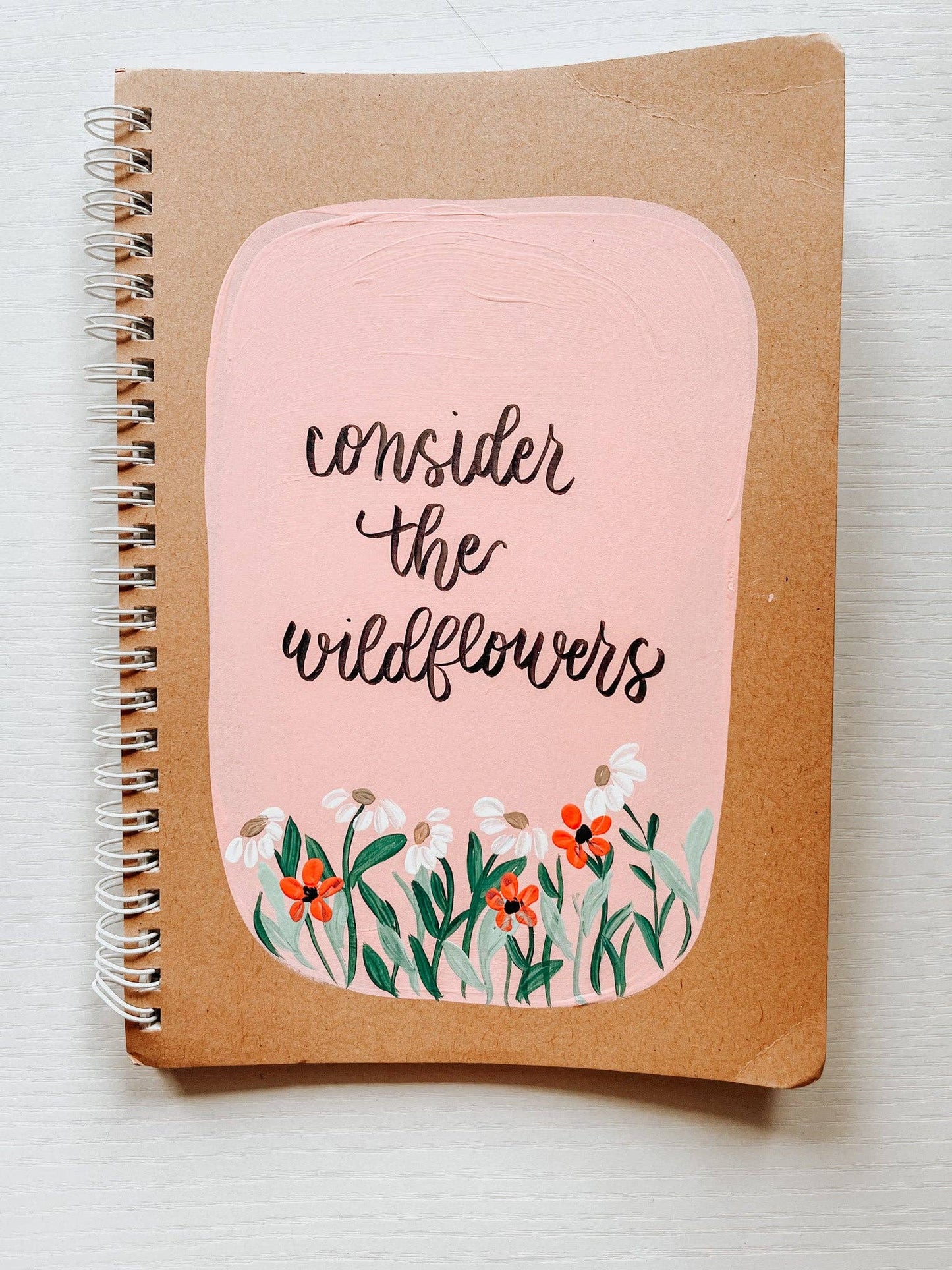 Consider the Wildflowers Hand-Painted Spiral Bound Journal