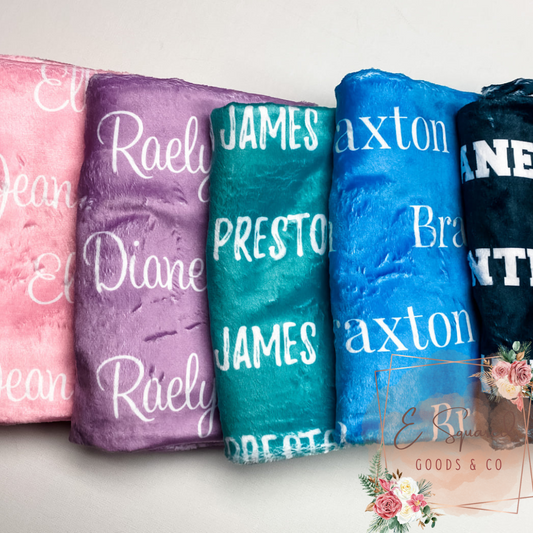 Custom | Repeating Name Blankets