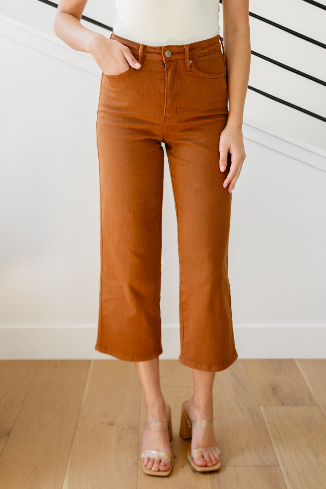 Judy Blue Caramel Apple Cropped Jeans
