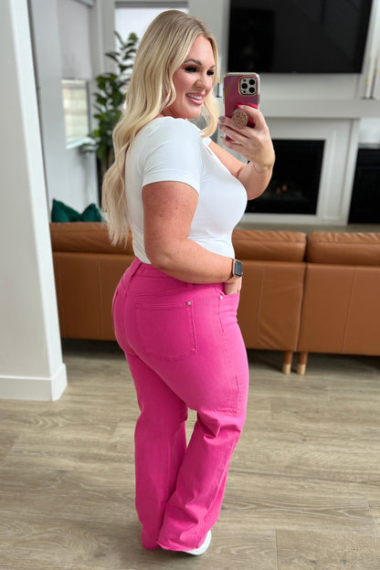 Got a Heart of Pink Straight Jeans | Judy Blue