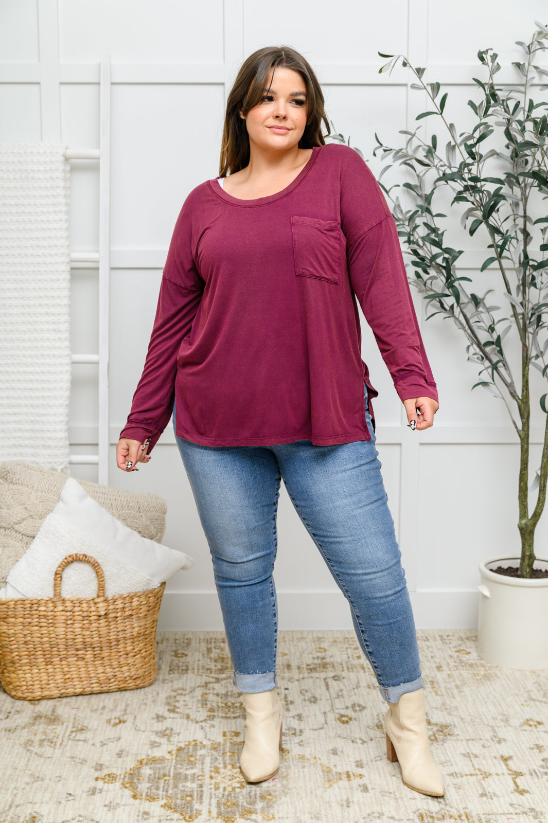 Burgundy Beauty Top