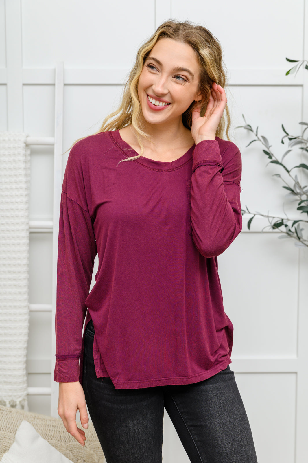 Burgundy Beauty Top