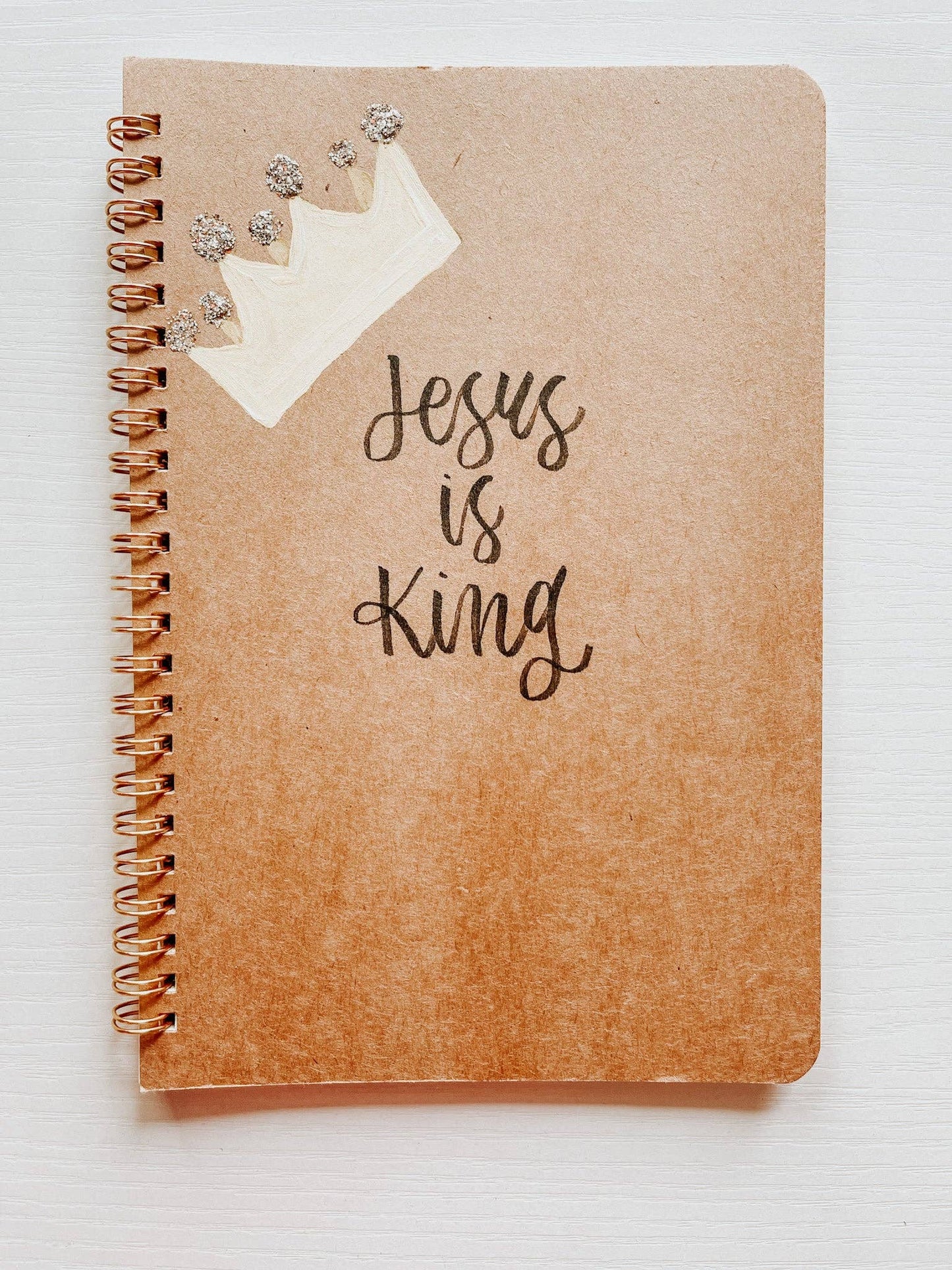 Jesus is King Hand-Painted Spiral Bound Journal
