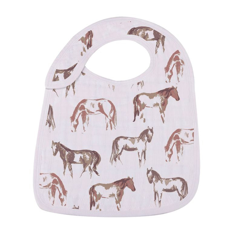 Horses and Roses Snap Bibs - E Squared Goods & Co.