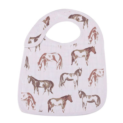 Horses and Roses Snap Bibs - E Squared Goods & Co.