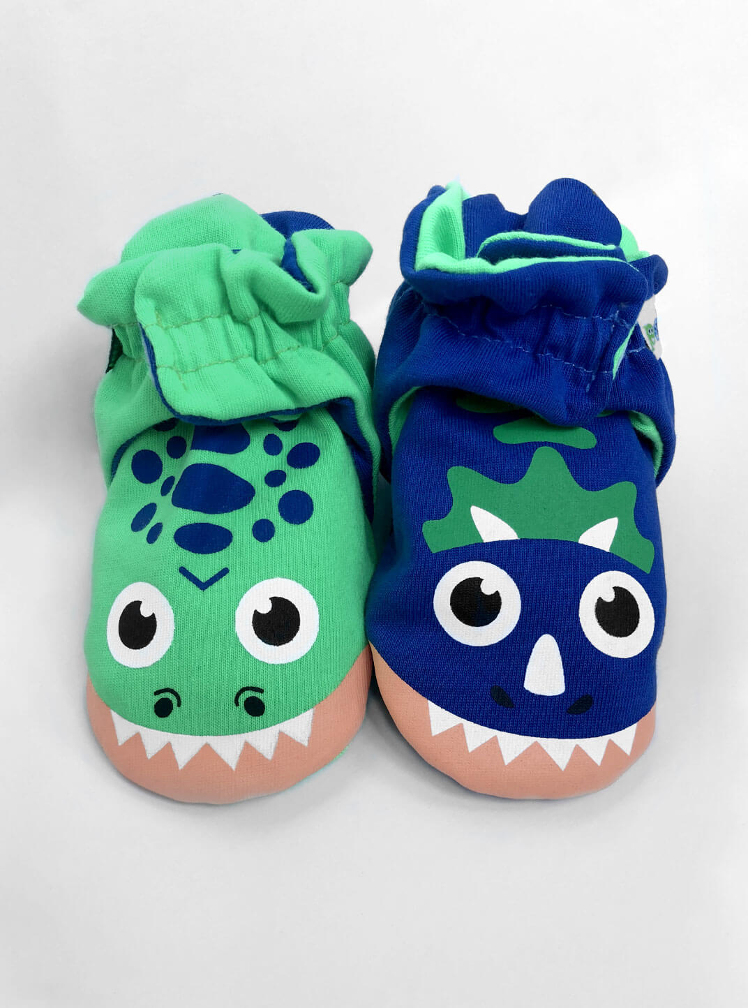 T-Rex & Triceratops | Mismatched Baby Dino Booties