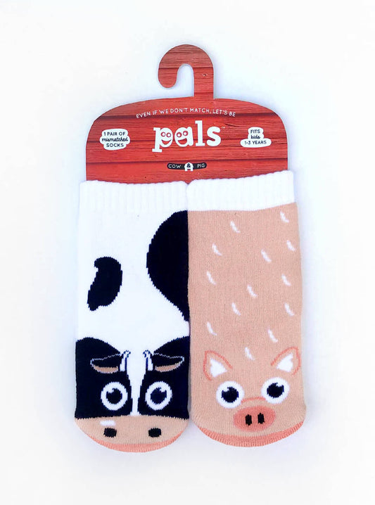 Calf & Piglet | Kids Collectible Mismatched Socks