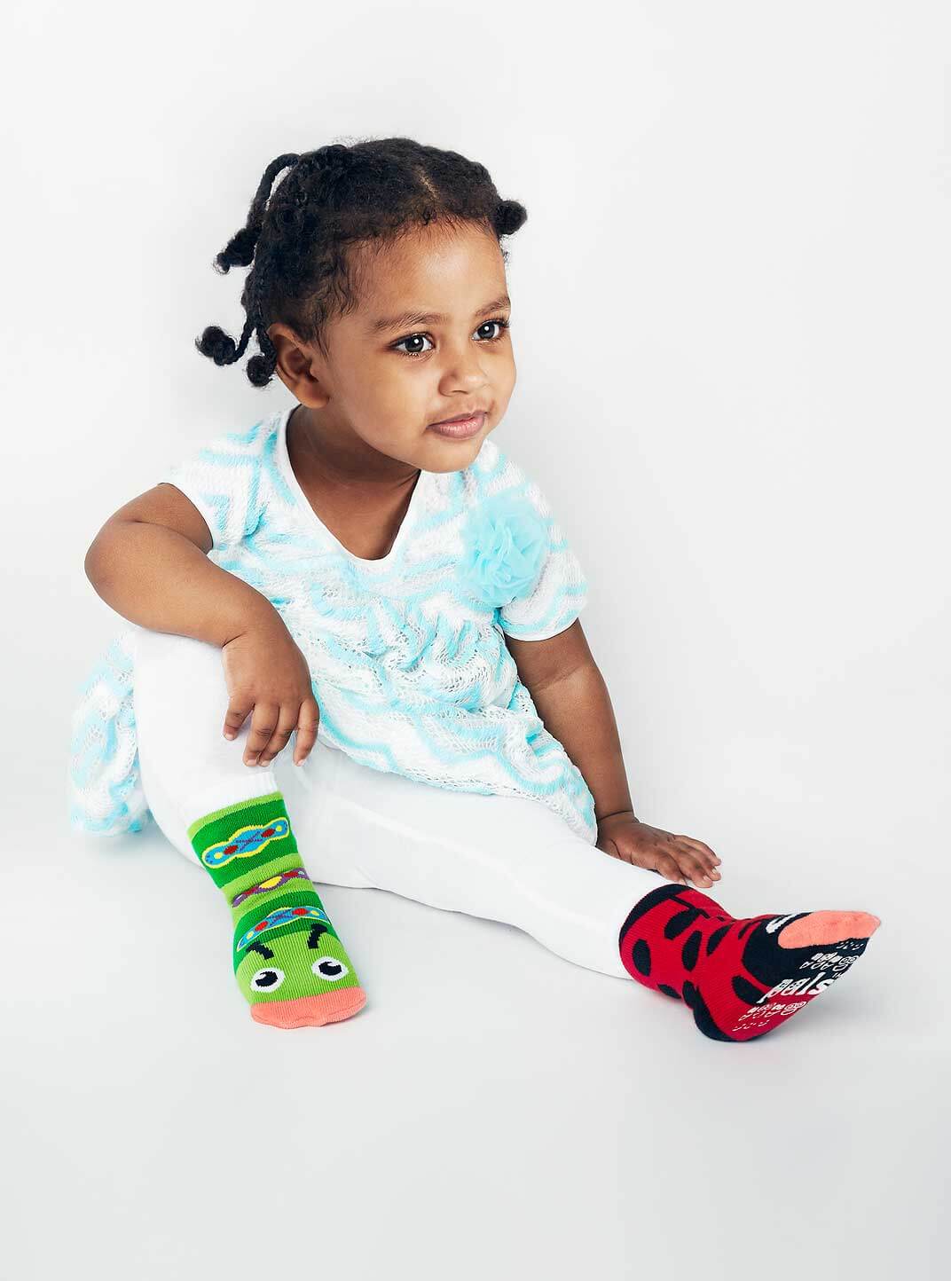 Ladybug & Caterpillar | Kids Collectible Mismatched Socks