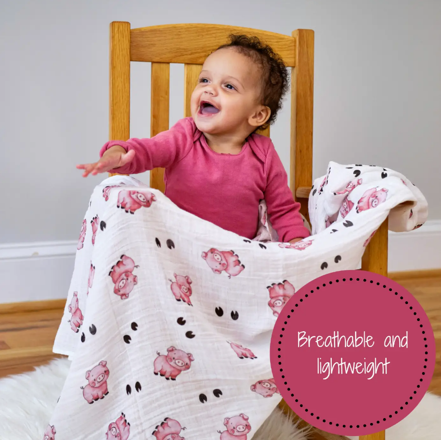 Cow Says Moo Swaddle Set